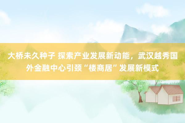 大桥未久种子 探索产业发展新动能，武汉越秀国外金融中心引颈“楼商居”发展新模式