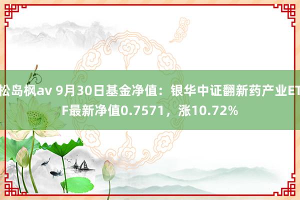 松岛枫av 9月30日基金净值：银华中证翻新药产业ETF最新净值0.7571，涨10.72%