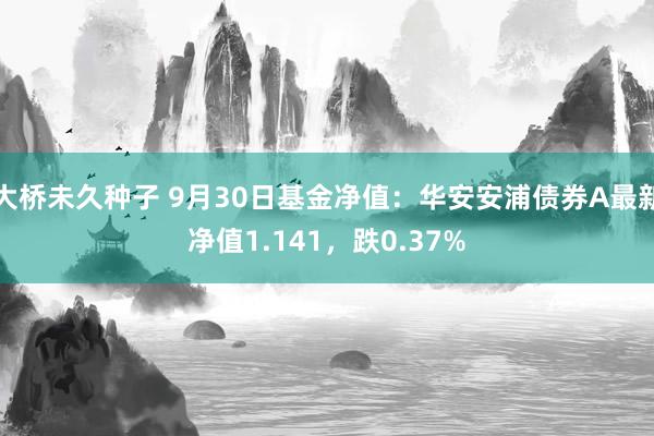 大桥未久种子 9月30日基金净值：华安安浦债券A最新净值1.141，跌0.37%