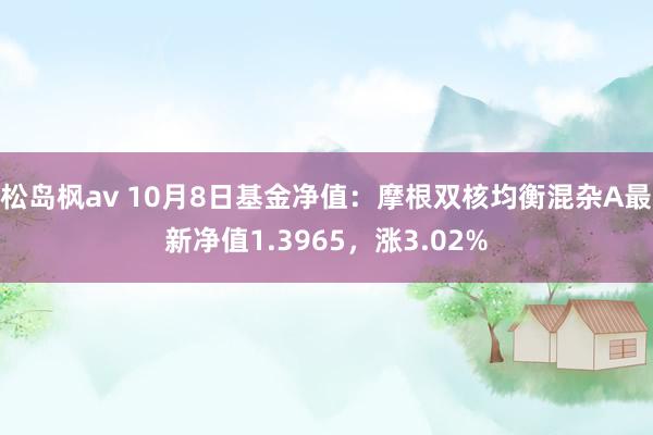 松岛枫av 10月8日基金净值：摩根双核均衡混杂A最新净值1.3965，涨3.02%