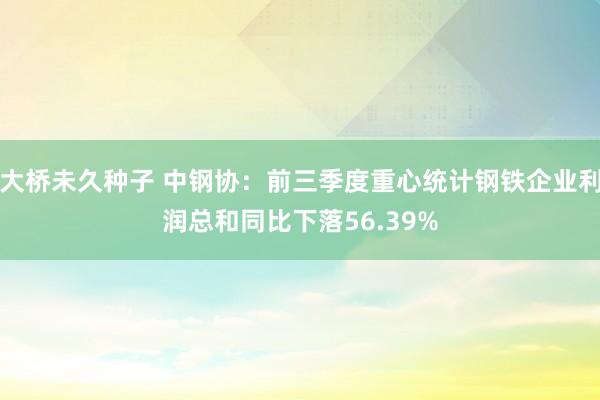 大桥未久种子 中钢协：前三季度重心统计钢铁企业利润总和同比下落56.39%