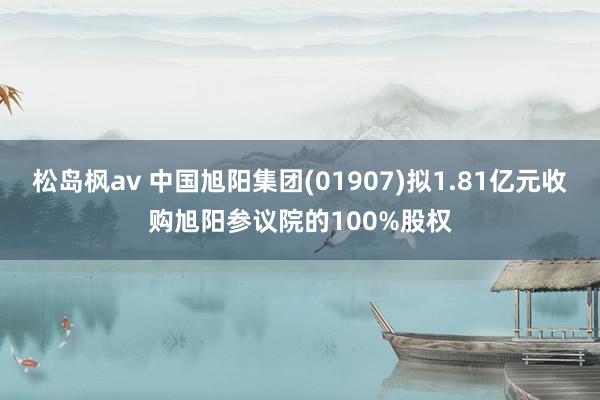 松岛枫av 中国旭阳集团(01907)拟1.81亿元收购旭阳参议院的100%股权