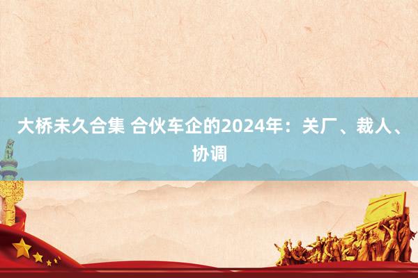 大桥未久合集 合伙车企的2024年：关厂、裁人、协调