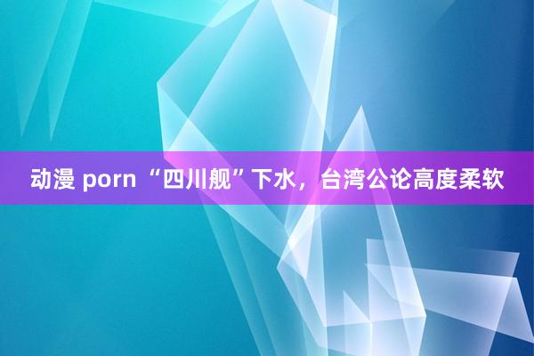 动漫 porn “四川舰”下水，台湾公论高度柔软