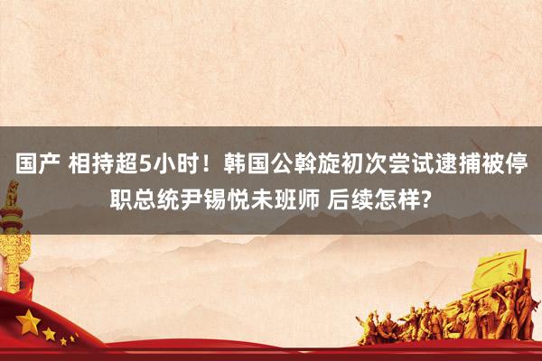 国产 相持超5小时！韩国公斡旋初次尝试逮捕被停职总统尹锡悦未班师 后续怎样?