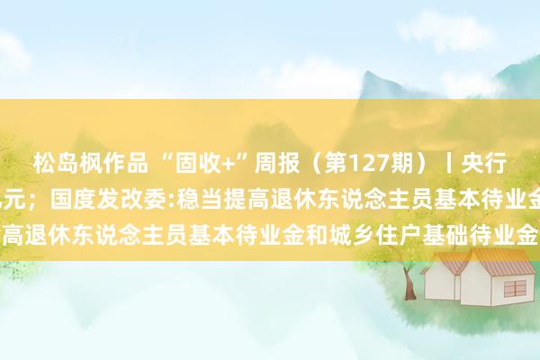 松岛枫作品 “固收+”周报（第127期）丨央行年末开释流动性1.7万亿元；国度发改委:稳当提高退休东说念主员基本待业金和城乡住户基础待业金